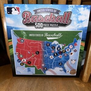 Major League Baseball Map‎ 500 Piece Jigsaw Puzzle [NEW] MLB Game Picture